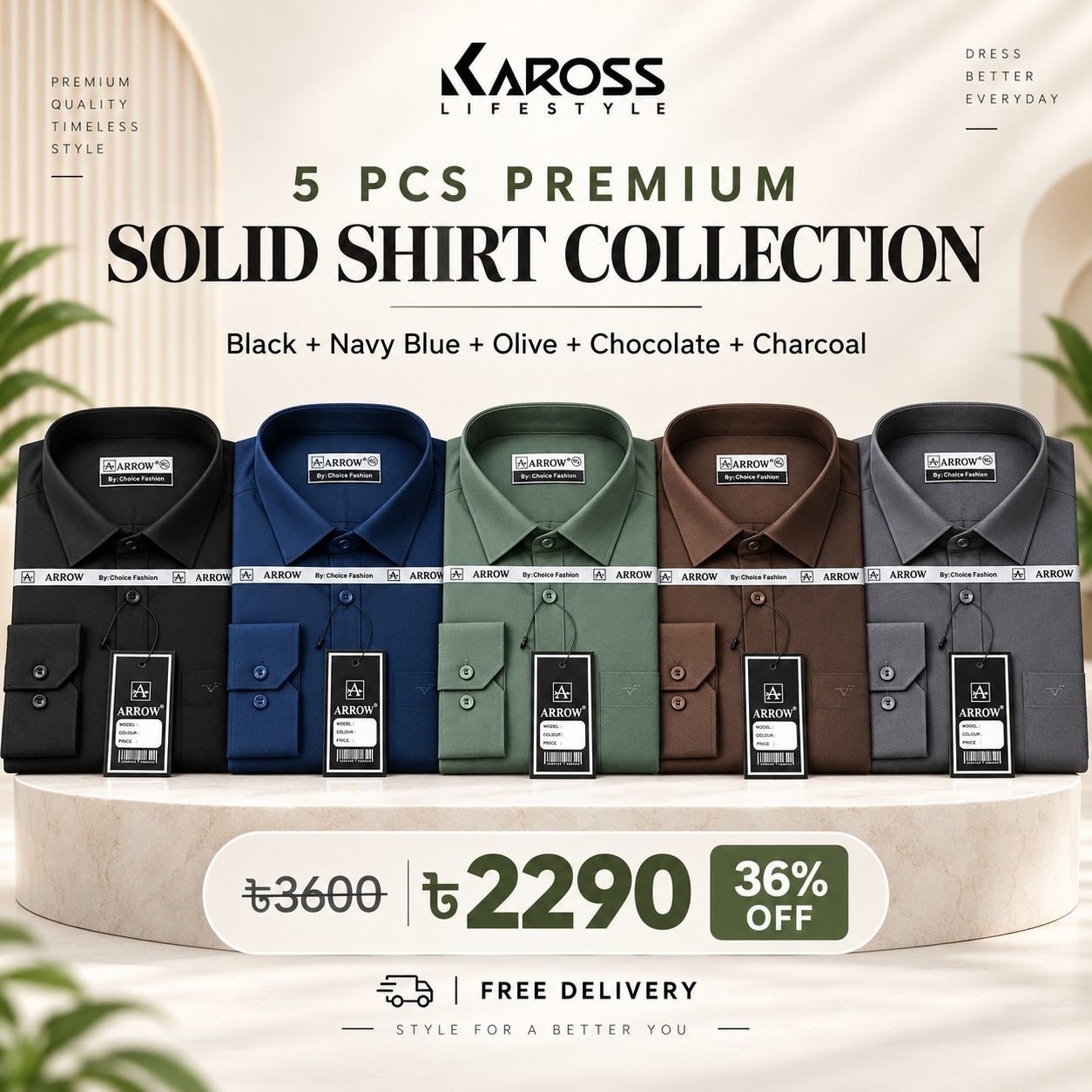 PREMIUM MULTI-VARIANT SOLID SHIRT COMBO