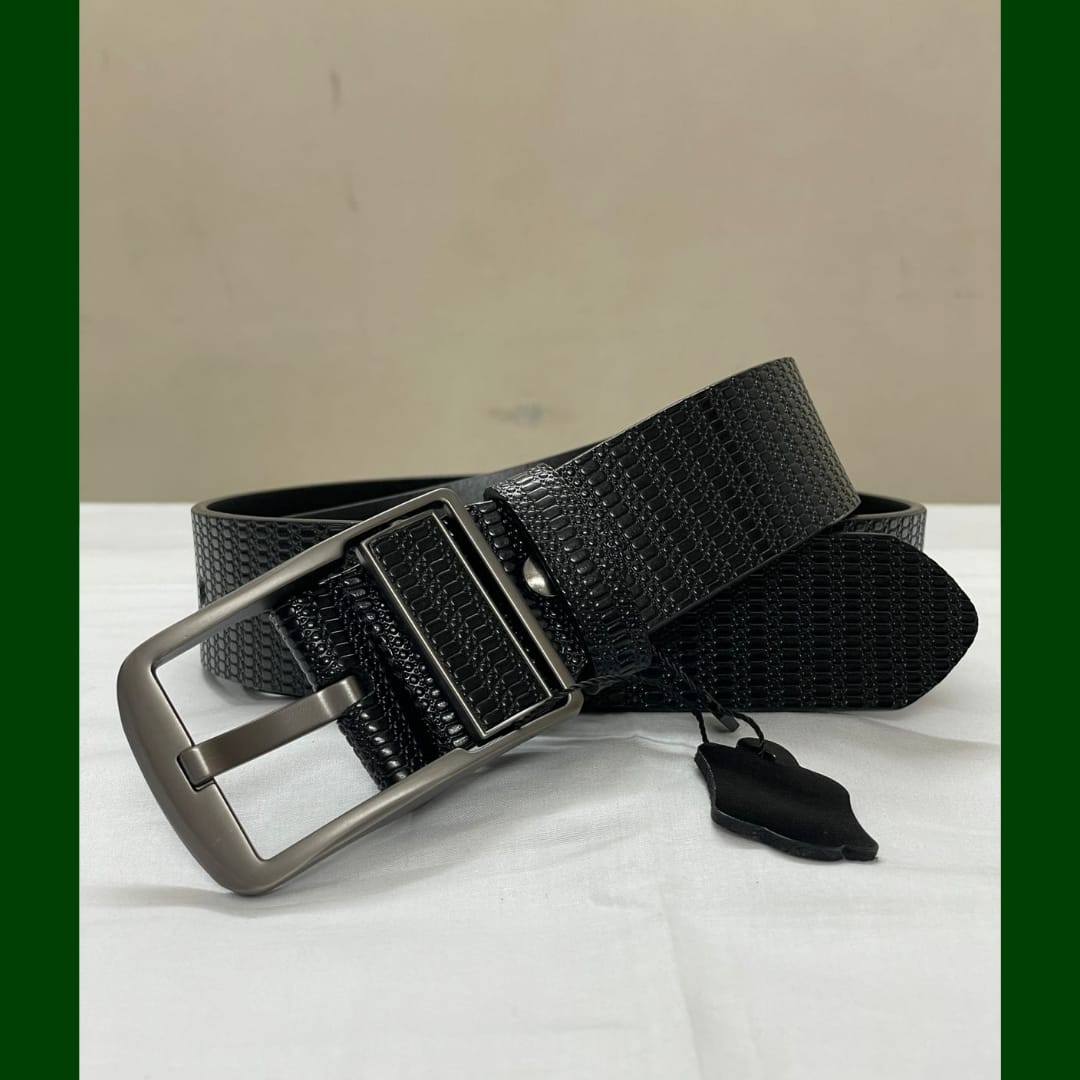 Reverse Buckle Leather Belt-ILB-13