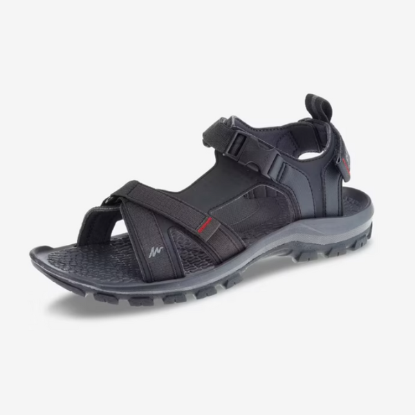 Decathlon Men Water Resistant Sports Sandals with Velcro & Buckled Strap Grey - NH500