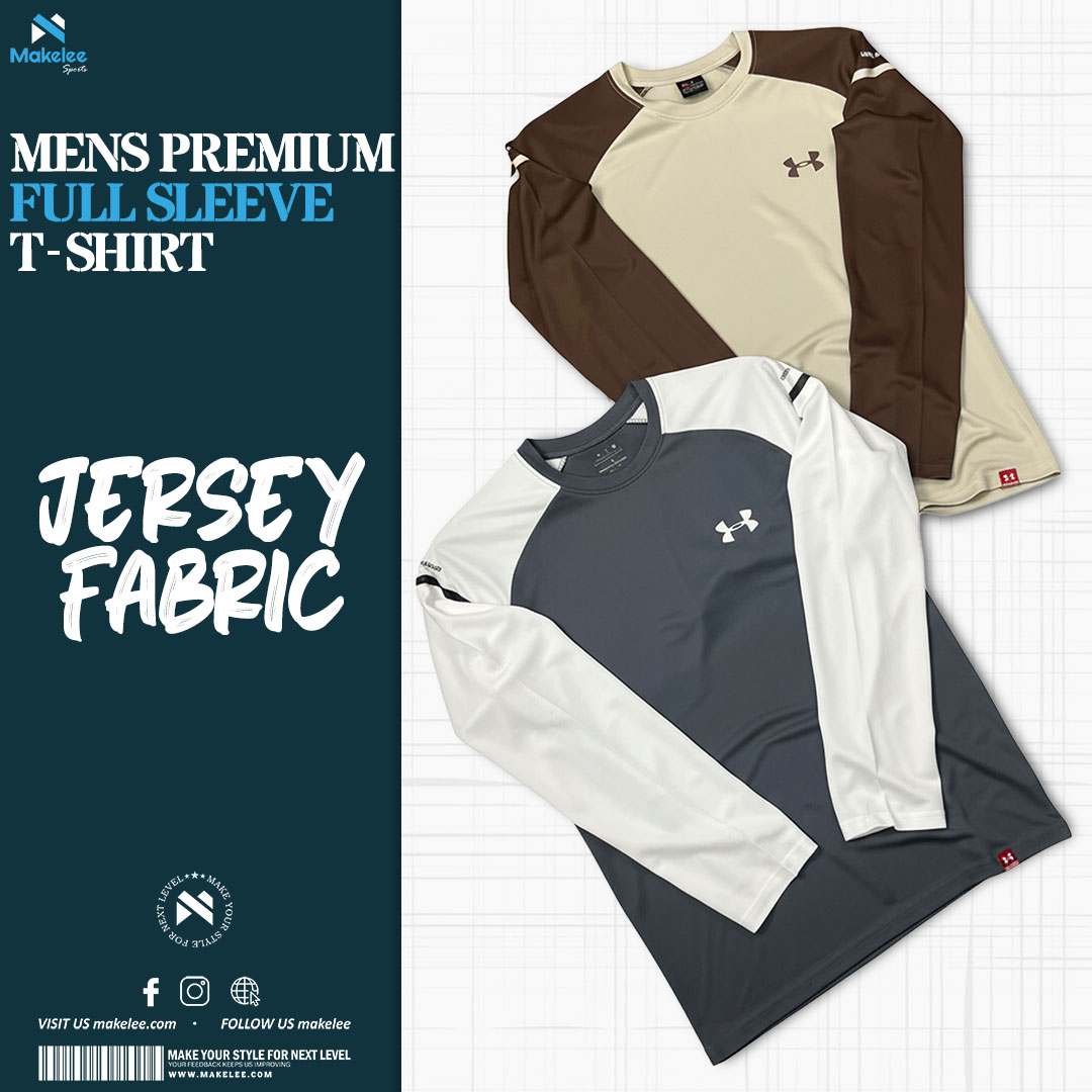 Premium Jersey Long Slevee Tee Shirt Combo (Gray & Biscuit 2pcs)