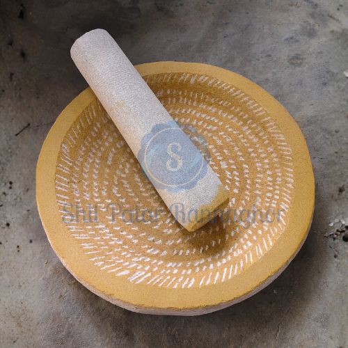 পাথরের বাটনা এবং পিষনী (১০ ইঞ্চি)