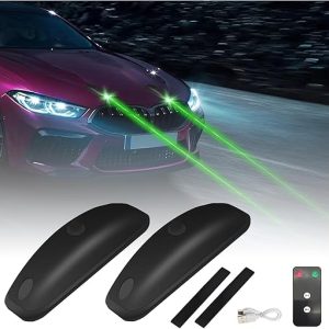 2 Pcs Vehicle Remote Pilot Light Laser ( Black Clour )