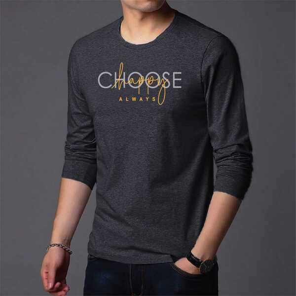 Men's Full Sleeve Printed T-Shirt