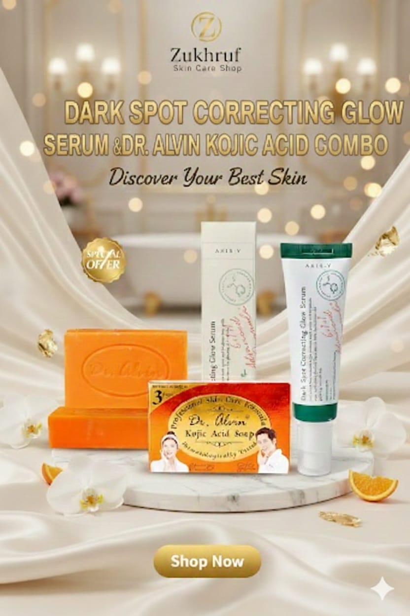 Dark Spot Correcting Glow Serum & Dr Alvin Kojic Acid Soap (Combo)