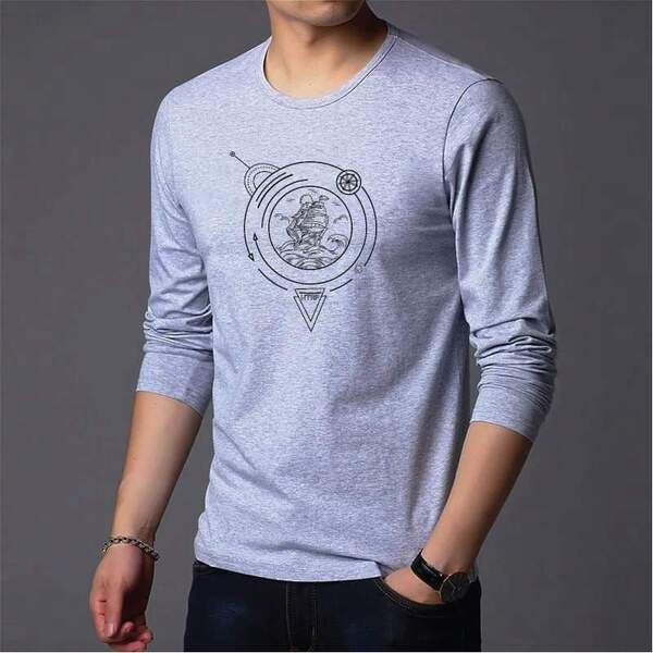 Men's Full Sleeve Printed T-Shirt
