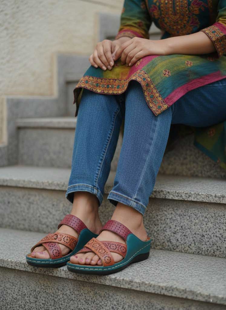 Nirapod Leather Doctor Sandal। Most Soft and Comfort। Relief foot pain and heel pain। 100% Genuine Leather Guaranteed ।