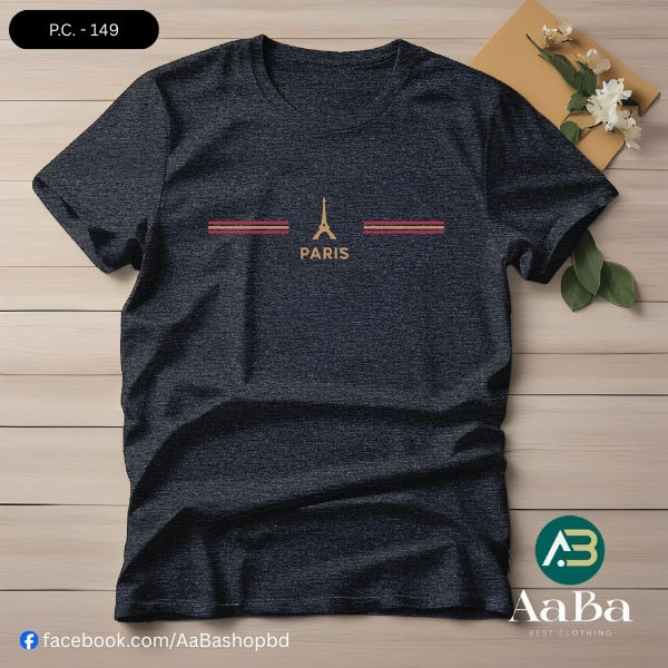 Soft Print Paris Half Sleeve T-Shirt