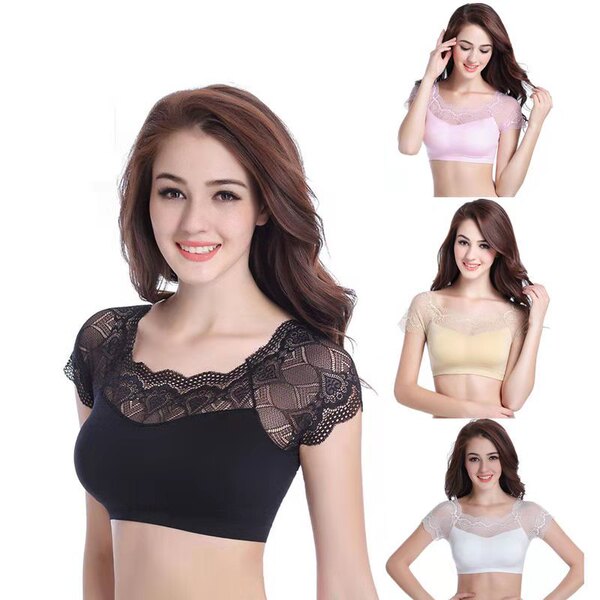 Summer friendly breathable Lace Sleeve Bra – Comfort with Style