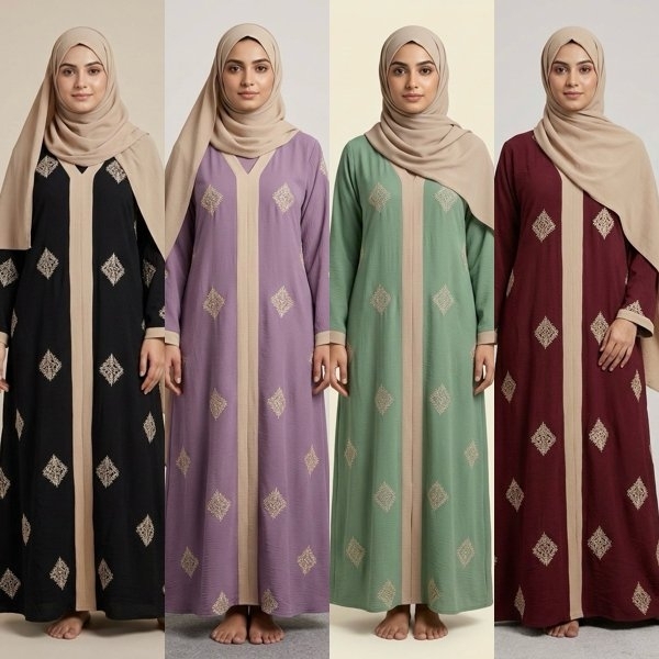 Premium CY Cotton এমব্রয়ডারি বোরকা