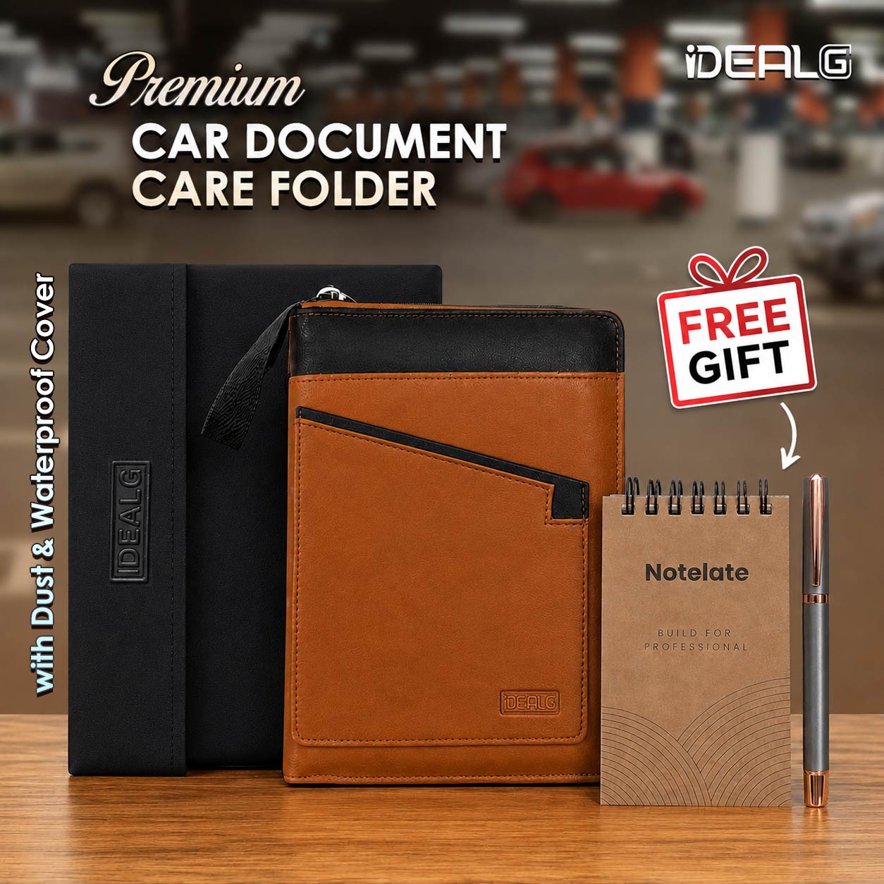 Premium Car Document Care Folder with Free Gift 