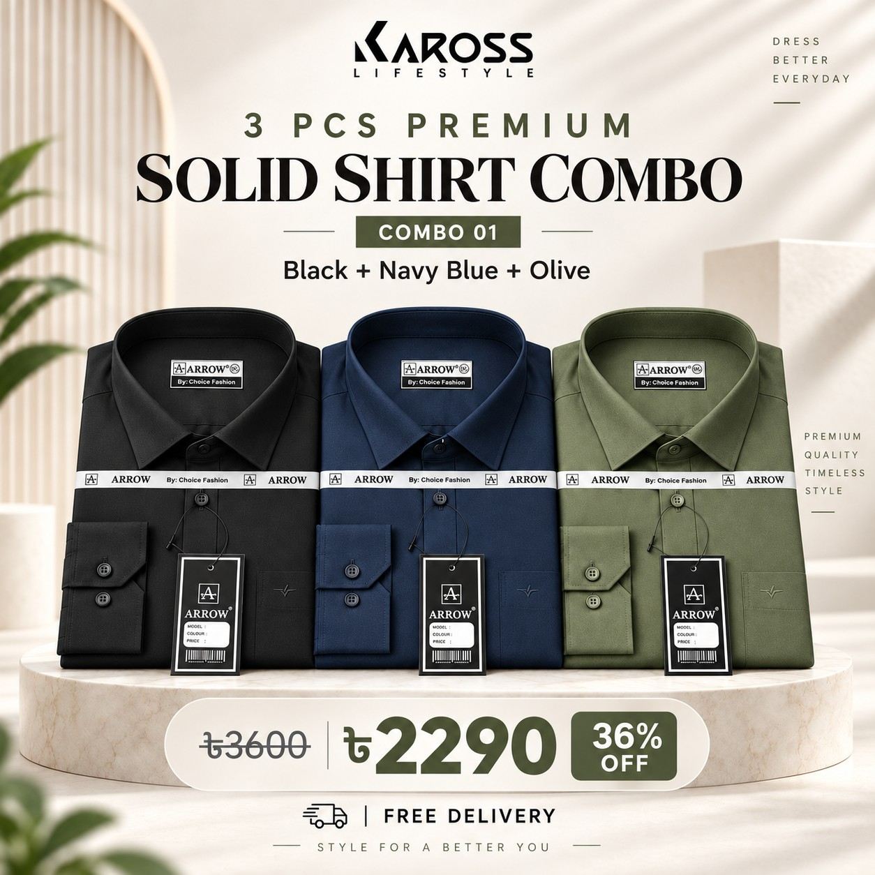 BLACK,NAVY BLUE & OLIVE